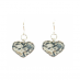 Silver Plain Heart Drop Earrings